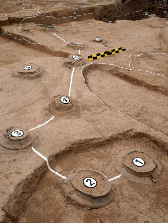  这是青台遗址的北斗九星遗迹（2019年8月27日摄）。新华每日电讯记者 李安摄