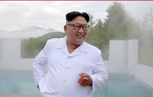 金正恩视察温泉地区。 （图片来源：朝中社）