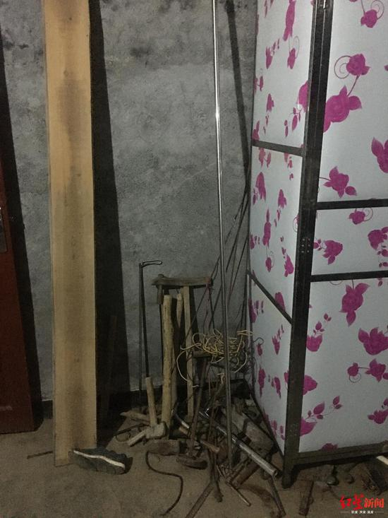  △&nbsp;朱某贵生前使用的工具。罗敏摄
