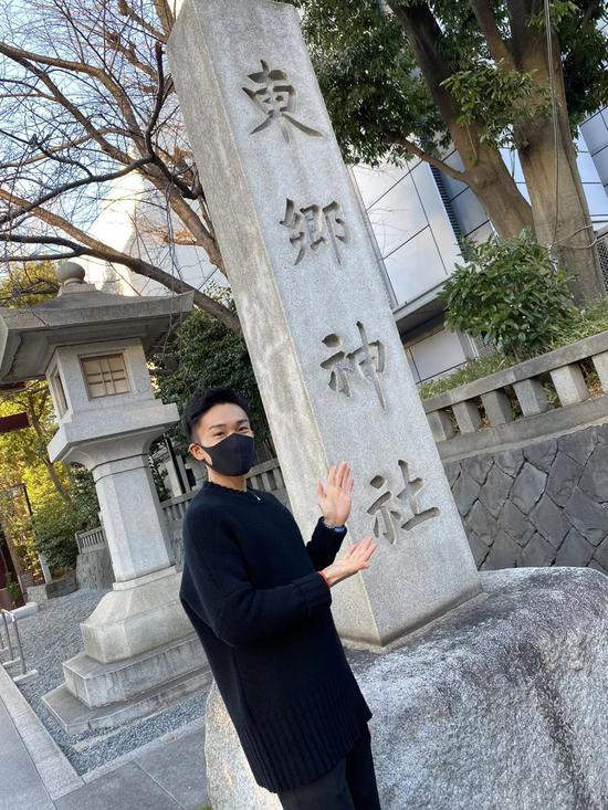  元旦当天的桃田（图片来自桃田的推特）