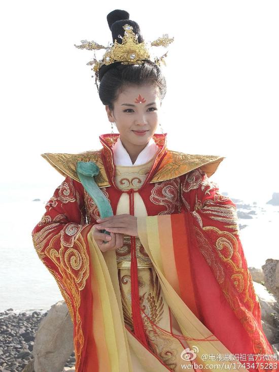 刘涛在电视剧《妈祖》中的扮相。  网络图