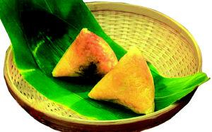 粽子是最能烘托端午节气氛的食品