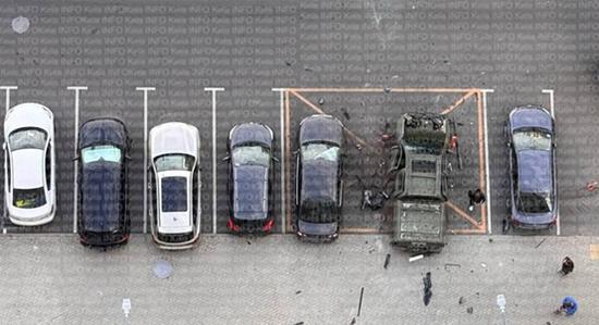 乌媒关于“一军用车辆在基辅发生爆炸”报道配图