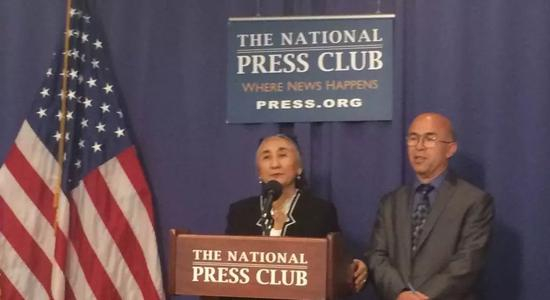 “世维会”头目热比娅2014年8月在美国参加媒体活动