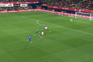 友谊赛-西班牙3-0塞尔维亚 奥亚萨瓦尔双响穆尼奥斯首秀替补建功_乐游天下