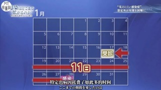日本确诊患者的时间表