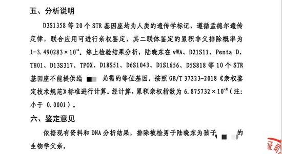  親子鑒定報告 圖/受訪者提供