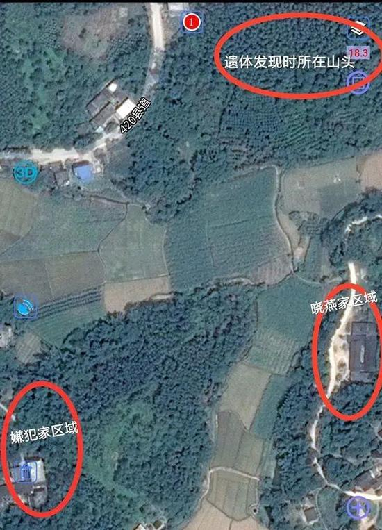  事发附近地形图。受访者供图
