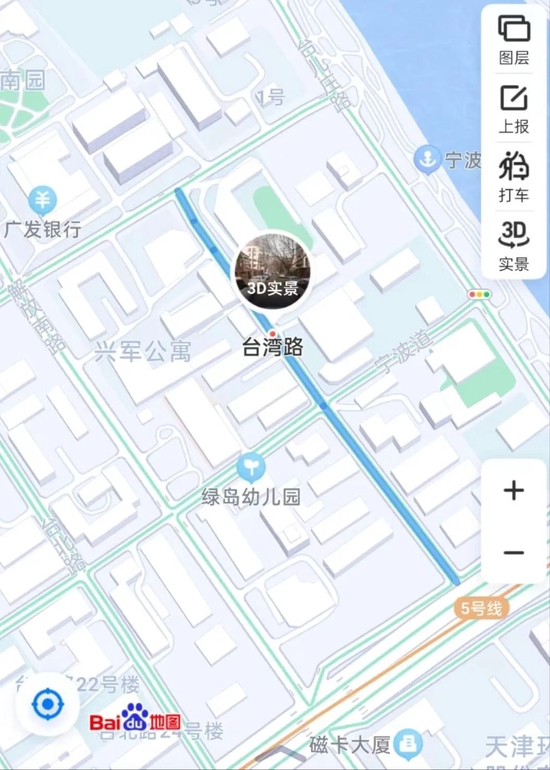  百度地图8月10日相关道路截图。