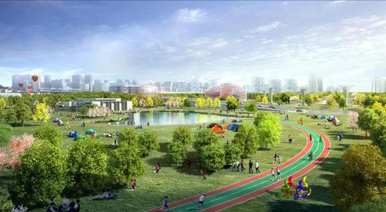 ▲梨园体育公园效果图