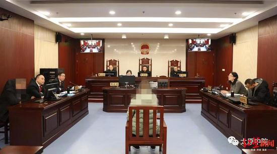 庭审现场。太原中院供图