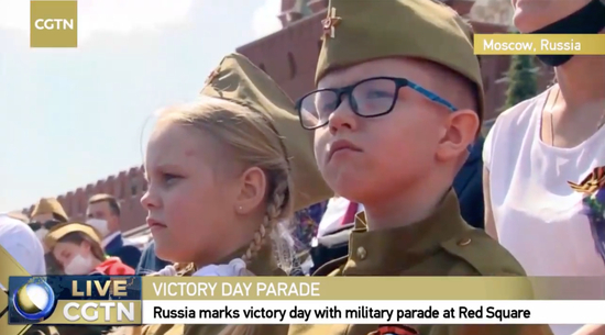  俄罗斯红场阅兵现场/CGTN直播截图