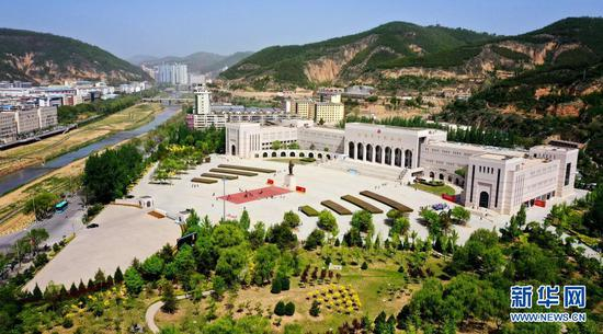  延安革命纪念馆（5月8日摄，无人机照片）。新华社记者 刘潇 摄