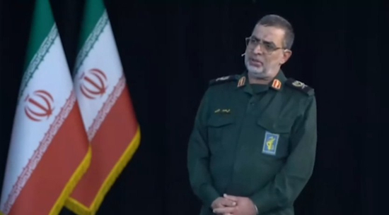 △當?shù)貢r間3月8日，伊朗伊斯蘭革命衛(wèi)隊發(fā)言人納伊尼接受采訪