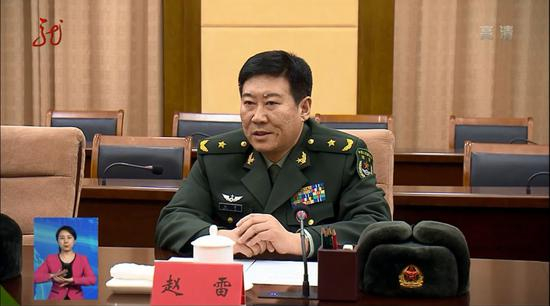 赵雷少将（视频截图）