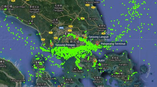 新加坡港口6月1日船位情况 来源：船讯网 