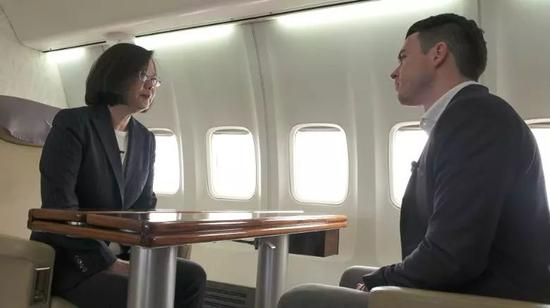  ▲蔡英文接受CNN记者专访。（CNN）