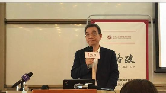  北京大学新结构经济学研究院院长林毅夫&nbsp;&nbsp; （孙秋霞 摄）&nbsp;