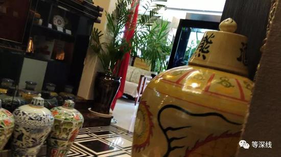 从中国云铜驻昆明代表处的玄关往内望去，各种物件，因为有绿色植物弥补，虽显局促，却不至于拥挤。只是工作人员从图中的3人沙发处进出沙发背后的电脑桌前时，需要稍微躬身、低头，并用手稍微捞开一下绿色植物的叶子，方可顺利进出。该公司一位“中国区负责人之一”的工作人员称，此室内的能看到的东西，价值比其对手云南铜业的200亿元总资产还多。&nbsp;《等深线》记者&nbsp;程维 &nbsp;摄影