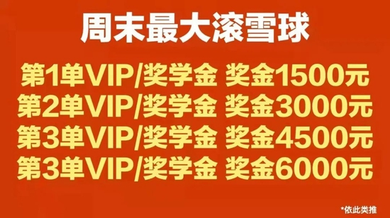 ·万门大学提出“滚雪球”式奖励。（受访者供图）