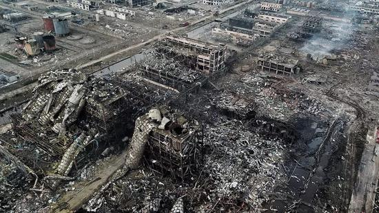 ▷ 事发现场航拍图