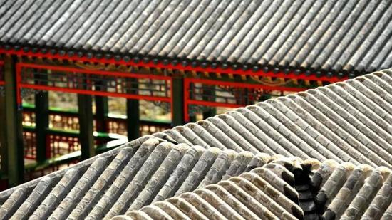 ▲颐和园建筑的屋顶 （图via网络）