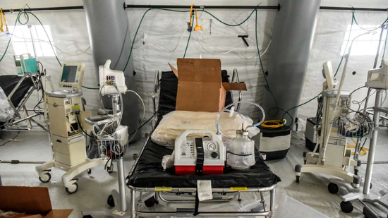 纽约州收到的联邦政府调配的呼吸机（图源：纽约时报）&nbsp;