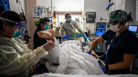 未接种疫苗患者“占领”美国医院 &nbsp;图源：CNN网站