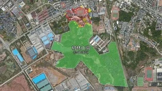  此前江西警方公布的胡某宇失踪案发校园航拍画面截图。江西警方供图