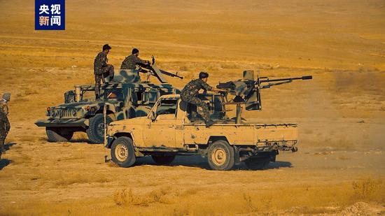  △库尔德武装在训练中（图片来源：当地媒体）