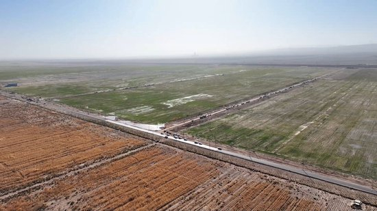 绿色向沙漠推进 （墨玉县融媒体中心供图）