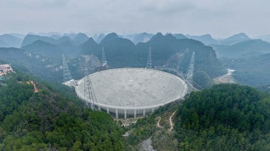 2026年1月16日拍摄的“中国天眼”（无人机照片，维护保养期间拍摄）。新华社记者 欧东衢 摄