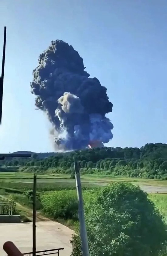 临澧县一烟花爆竹厂发生爆炸。图/视频截图