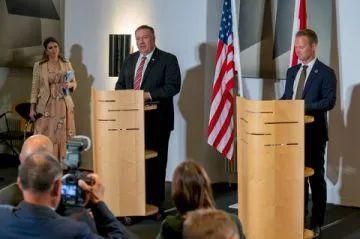  蓬佩奥在发布会上