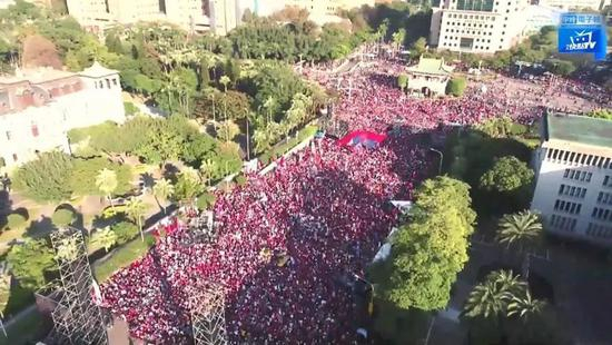  空拍韩国瑜凯道造势现场