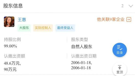 ·企查查显示的北京德云社文化传播有限公司股东信息。