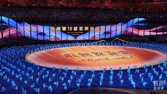 △杭州亚运会开幕式在杭州奥体中心体育场举行。（总台央视记者魏帮军拍摄）