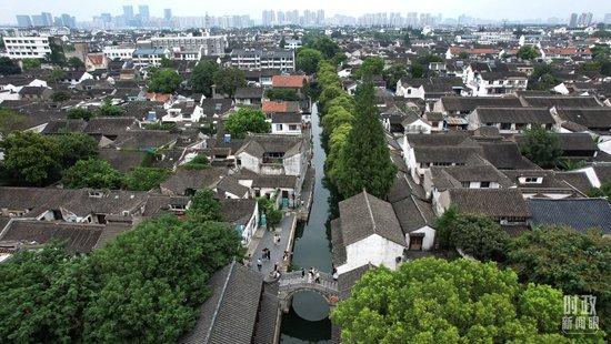 △江苏平江历史文化街区。(总台国广记者李晋拍摄)