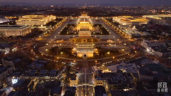 △北京中轴线。（总台央视记者刘岳拍摄）