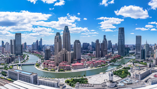  这是天津市中心城区一景。