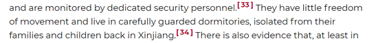  ▲他们被迫远离自己在新疆的家庭和子女，被局限在戒备森严的宿舍里没有自由。