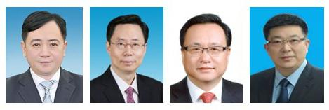 　从左至右：刘忻、蓝绍敏、孙述涛、周先旺