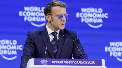  1月20日，马克龙在达沃斯论坛发表开幕致辞