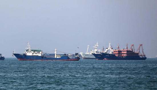 ▲霍尔木兹海峡平日里的繁忙景象