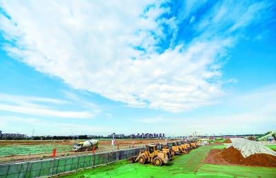 图为北京环球主题公园杂填土资源化处置项目现场。记者 潘之望摄