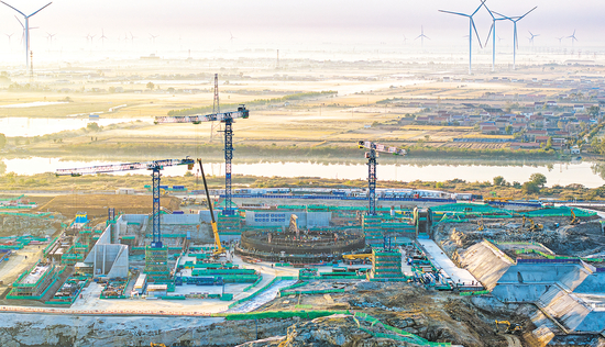  建设中的中核集团江苏徐圩核能供热发电厂。