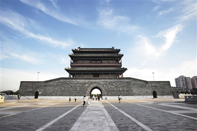 北京中轴线地标永定门。图/视觉中国