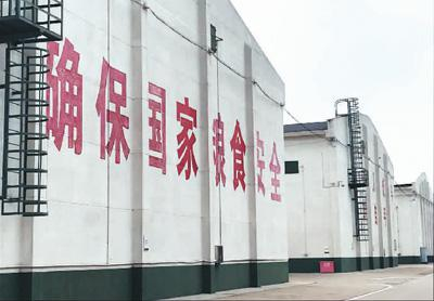 中央储备粮北京顺义直属库有限公司生产区内的粮仓外景。本报记者 李 婕摄