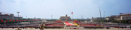  △9月3日上午，天安门广场。（总台央视记者王威拍摄）