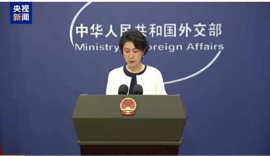 毛宁主持8月22日外交部例行记者会 图:央视新闻